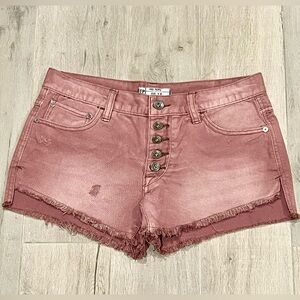 Free People Denim Jean Ash Pink Shorts Size W 25